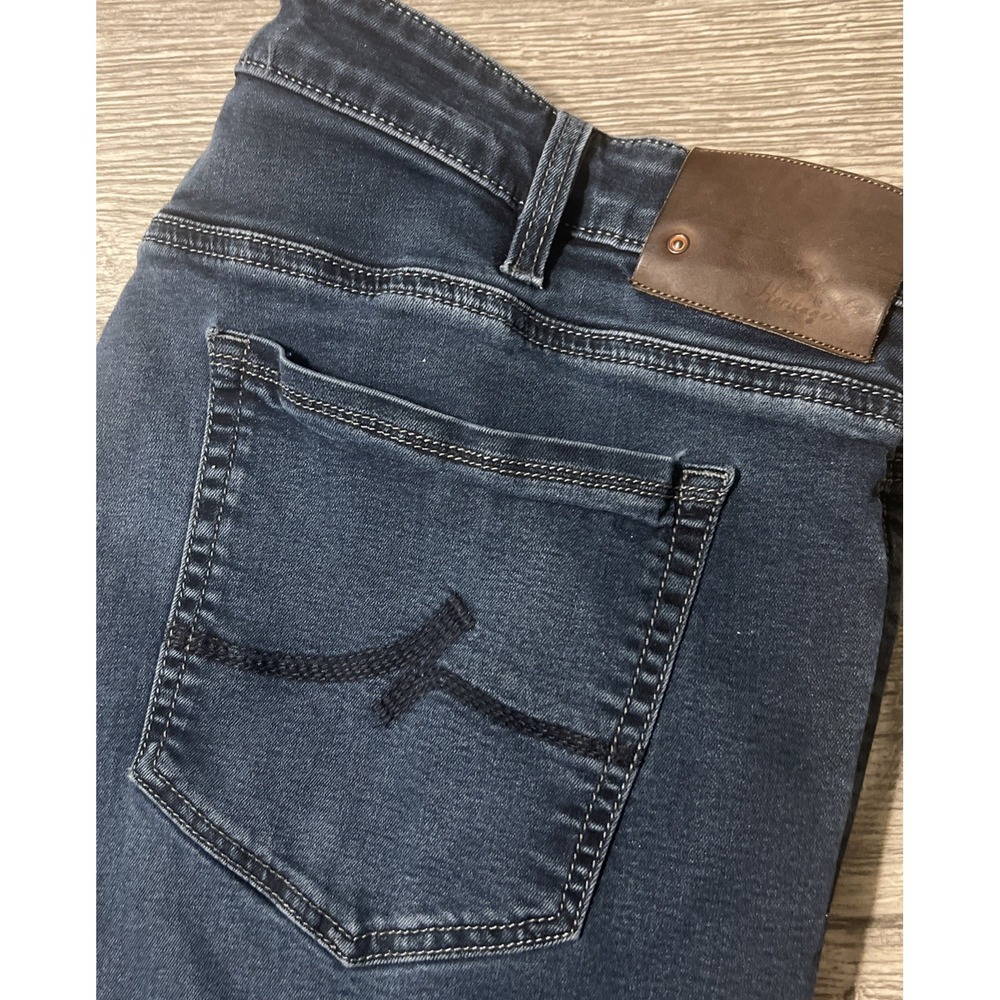 34 Heritage Courage Dark Wash Mid-Rise Straight Leg Stretch Pant Jeans Sz 38x30